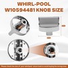 TOMOON W10594481 Gas Stoven Knob for Whirl-Pool Cooktop Range WCG97US0DS00