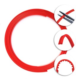 4R Quattroerre.it 19950 Trim Stripes Interlocking Profile for Car Interior, Red, 3 mm x 3 m