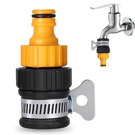 Hose Tap Connector, 12-16mm Mixer Garden Tap Indoor Tap Hose Connectors Kitchen Taps Hose Connector Hose Adapter Tap Connector for Hose Pipe Adjustable Stainless Steel Collar