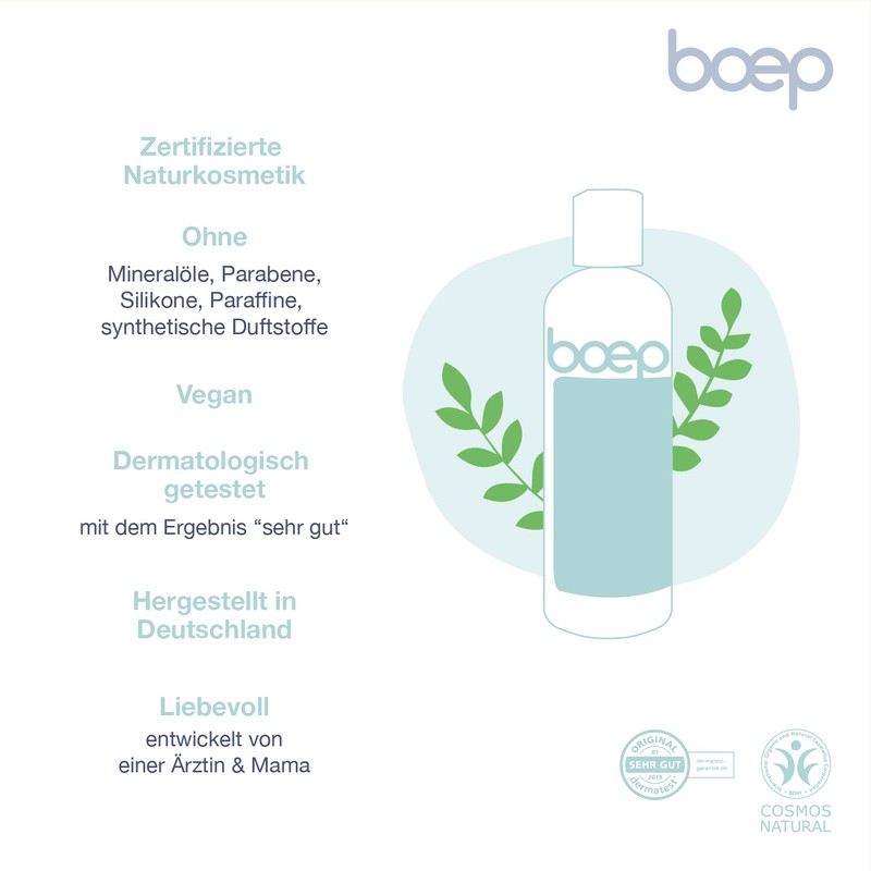 boep Foam Bath for Babies and Children, Mild Bath Foam