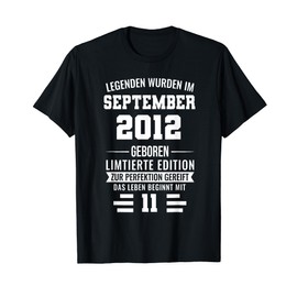 Legenden wurde im September 2012 geboren 11.Geburtstag Junge T-Shirt
