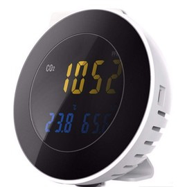 Seben HT-501 CO2 Meter for Room Air with Alarm Function, Detector, Temperature and Humidity Display, Measuring Range 0 to 9999 ppm