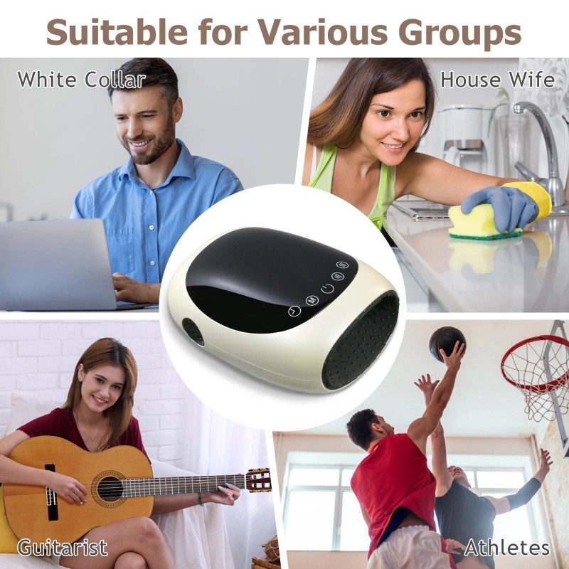 OSITO Cordless Hand Massager with Heat Air Compression for Numb