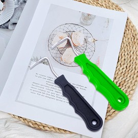 HAICN 2Pcs Equine Grooming Hoof Pick Shaped Strong Metal Hoof Pick Portable Hoof Pick Horse Cleaning Tool Horseshoe Repair for Grooming