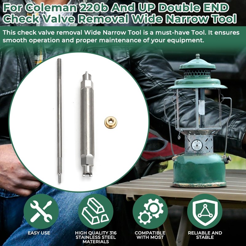 MOTOQUEEN for Coleman Double END Check Valve Removal Wide Narrow