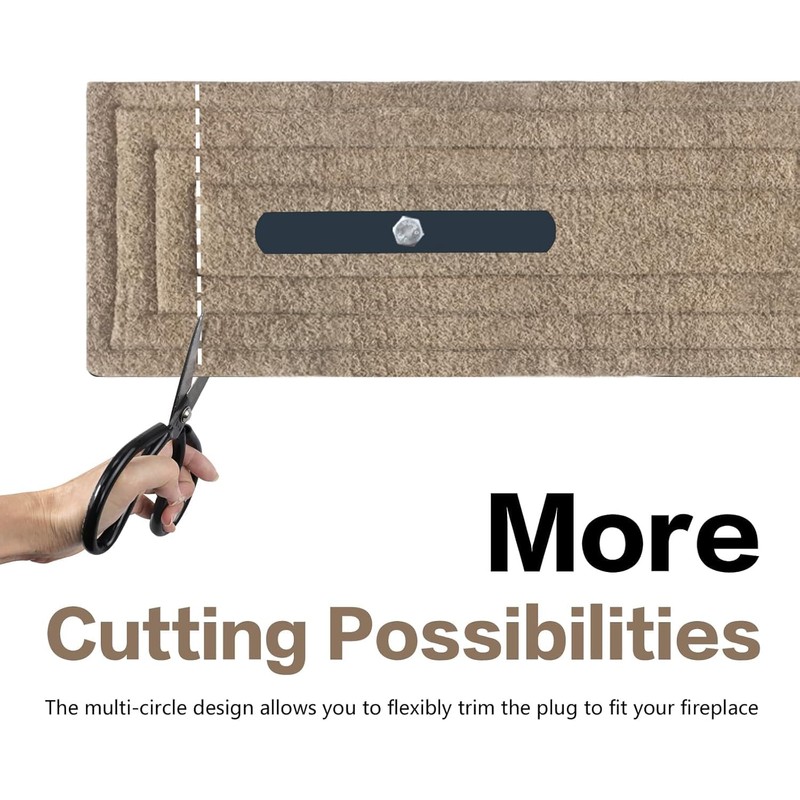 XYGOVIA 8"x 32" Draft Excluder for Chimney Flue - Rectangular