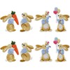 8Pcs Rabbit Applique Patches Iron On/Sew On Embroidered Patch for