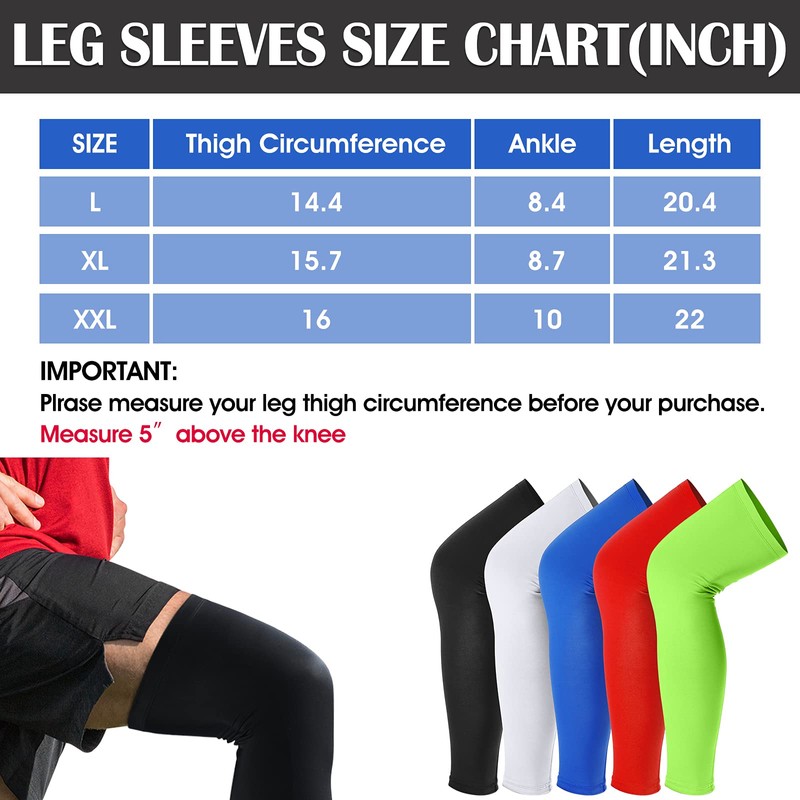 Skylety 4 Pieces Leg Sleeves Cooling Long Sleeves UV Protection