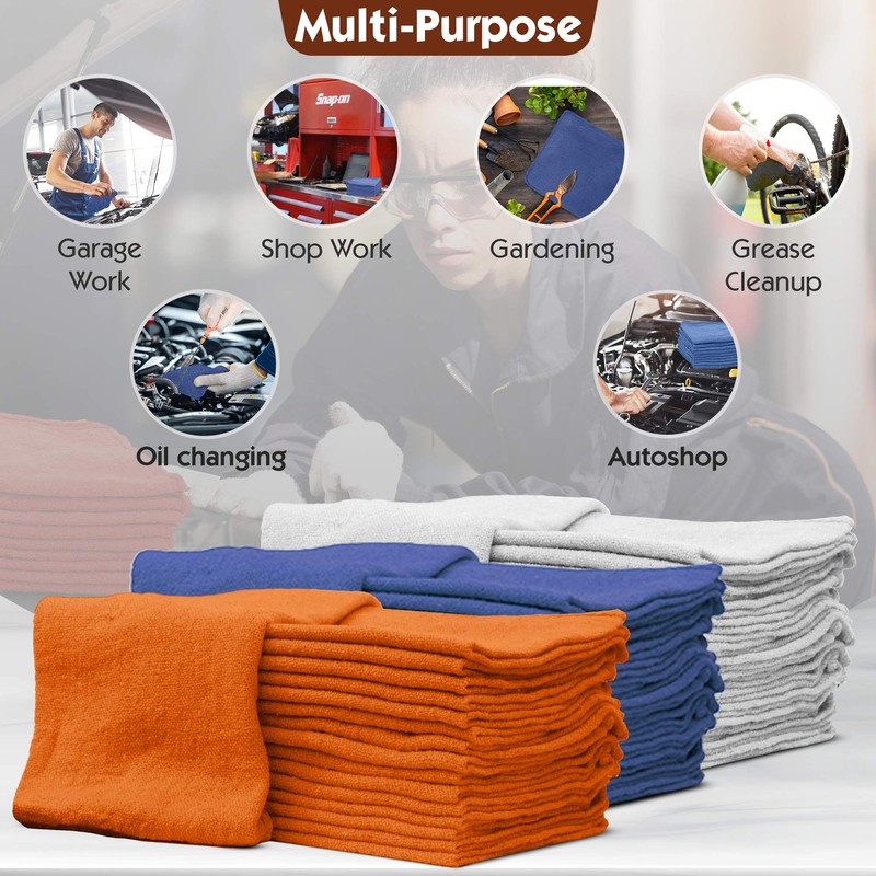 Nabob Wipers Auto Mechanic Shop Towels 100 Pack Bulk Rags