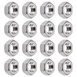 TA-VIGOR 100Pcs Hex Nuts, M3.5 Self Locking Nuts, 304 Stainless Steel Insert Lock Nut for Bolts, Hexagon Nutstones for Lock Washers, Bolts, Screws