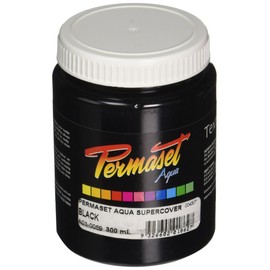 Permaset Aqua Supercover 300ml Fabric Printing Ink - Black