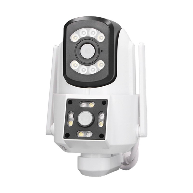 Outdoor WiFi Surveillance Camera 2 Lens Security PTZ IP Cam