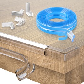 Corner Protector Baby Proofing,Clear Corner Protectors,Furniture Corner Guard & Edge Safety Bumpers, 16.4(5M) Soft Edge Protector with Upgraded Pre-Taped Strong Adhesive for Furniture&Sharp Corners