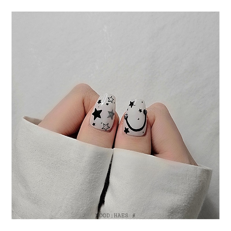 [M;H #] Cat Waltz Handmade Nail Tips - Enter Lake