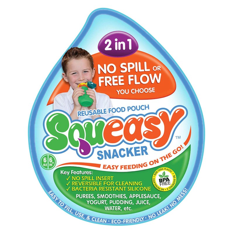 Squeasy Gear Snacker, Aqua Blue, 6