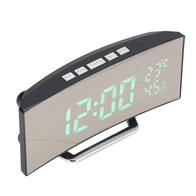 LED Digital Clock 3 Level Brightness Snooze USB Battery Powered