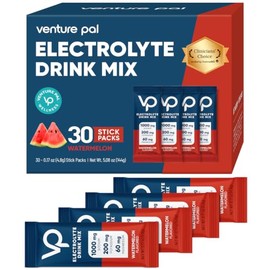 Venture Pal- Paquete de Polvo de Electrolitos Sin Azúcar Alto en Sodio Paquetes de Hidratación con Sodio, Potasio y Magne