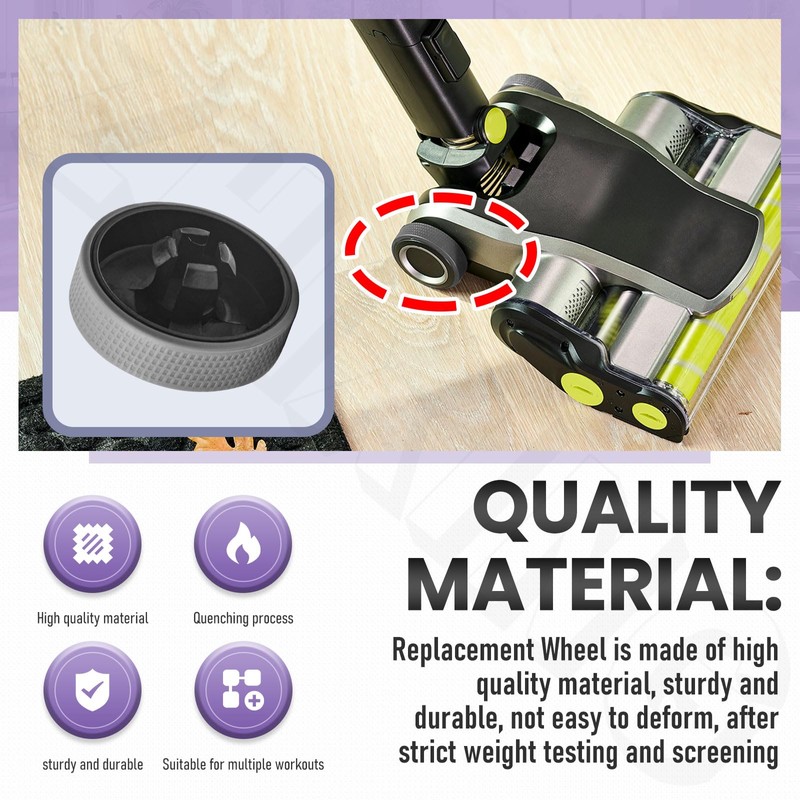 Upgraded Replacement Wheel Fits for Ryobi PCL720K PBLSV716K Cordless Stick