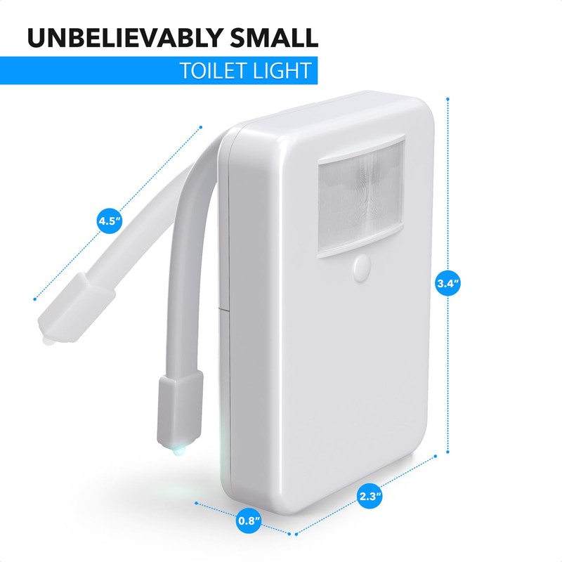 LumiLux Toilet Light with Motion Detection Sensor - 16-Color LED
