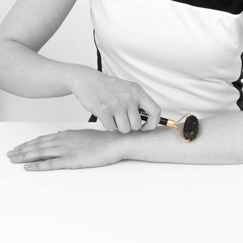 AFH Jade Massage Roller Noppen Black Premium | Gesichtsmassage |