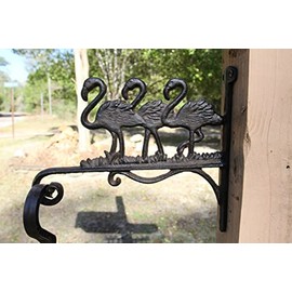 Flamingo Metal Plant Hanger 9-1/2" x 8" Cast Iron Metal SW-XXXF