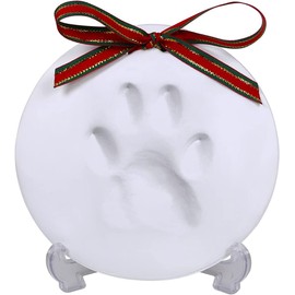 Midlee Christmas Dog Clay Paw Print Ornament Kit with Stand (2 Pack)