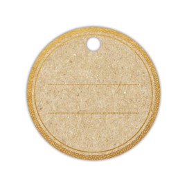 Clairefontaine 617076C Set of 12 Labels Ideal for Gifts 100% Recycled Kraft Paper Environmentally Friendly 1 Set Round