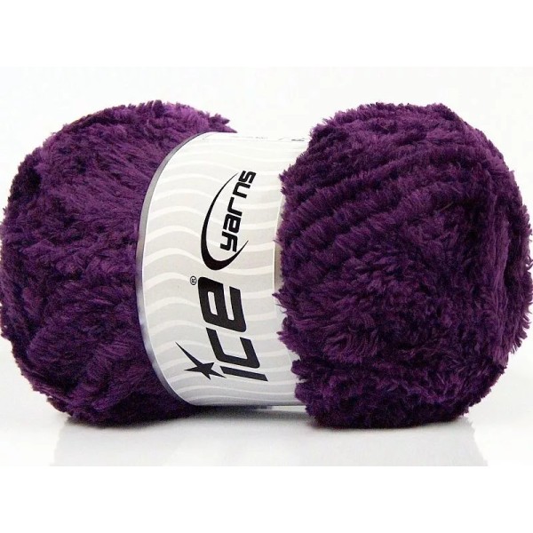 Ice Dark Purple Panda Fuzzy Plush Yarn 67508 Ice Yarn