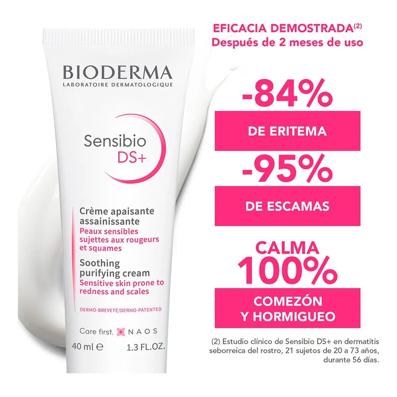 Bioderma Sensibio DS crema purificante suave 40 ml calma y