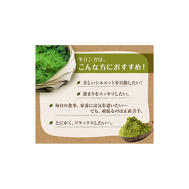 NICHIGA 01 Moringa Powder, Made in Okinawa Prefecture, 17.6 oz