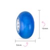 Simple Murano Glass Solid Bright Blue Spacer Bead Charm For