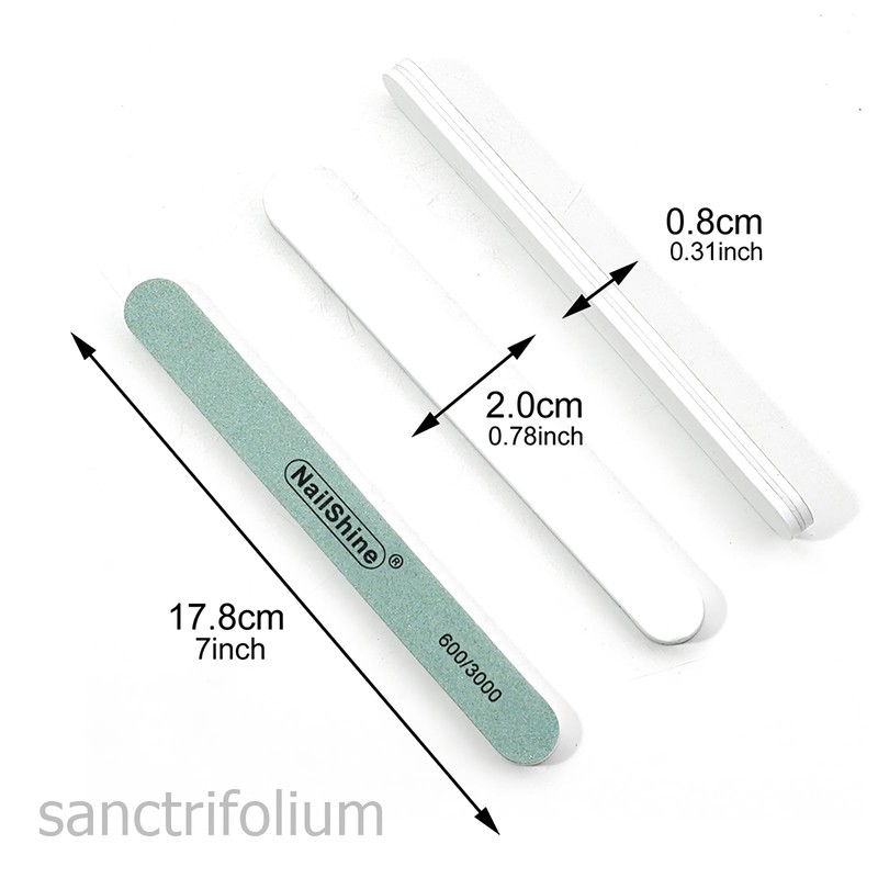 sanctrifolium Nail Polisher, Nail File, Nail File, Pack of 10,