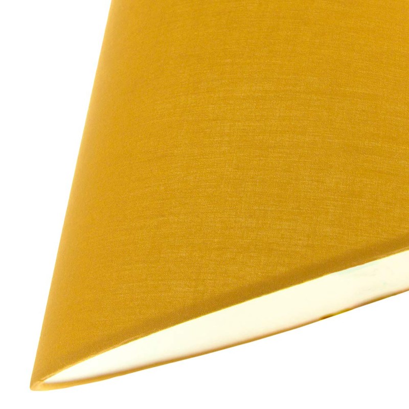 Traditional 12" Ochre Cotton Coolie Lampshade Suitable for Table Lamp