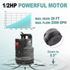 FLUENTPOWER 1/2HP Submersible Sump Pump 2500GPH Utility Water Pump, Auto/Manual