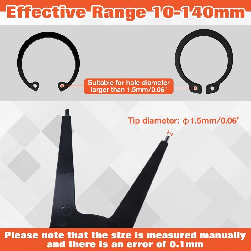 LEONTOOL Snap Ring Pliers, Dual Use, Snap Ring Pliers, For