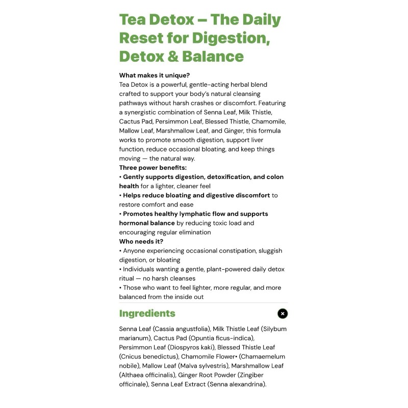 100% Pure TE DETOX by Vitalhealth - Herbal Detox Drink