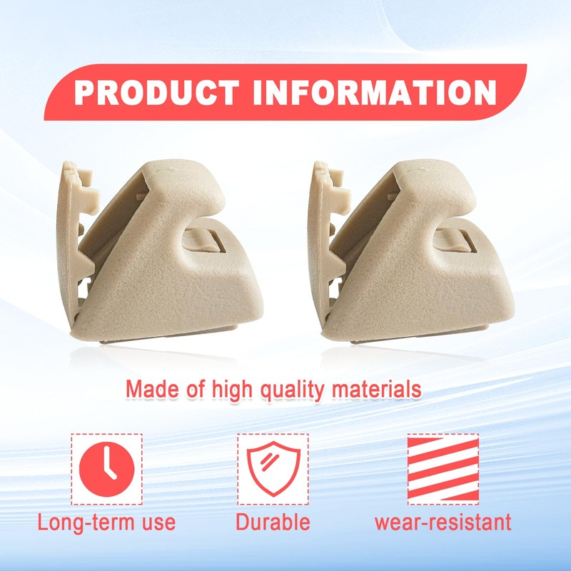 SYudwen 2PCS Interior Sun Visor Hook Clips, Sun Visor Support