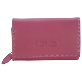 Money Maker - Women's Leather Wallet - Lots of Storage Space - Large Wallet with RFID Protection, Fuchsia (Pink), rfid wallet