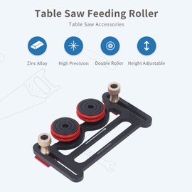 Double Wheel Bearing Roller with Sliding Blocks Table Saw Guide Roller, Table Saw Accessories, for Woodworking and Tablesaw Woodworking