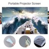 Docooler Projector Screen 80-inch,4K Movie Frameless Projector Screen 16:9 HD