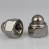 Pack of 10 Cap Nuts M10 Self-Locking with Non-Metallic Clamping