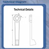 1 Pair of Replacement Patio Door Handle Lever Set 7mm