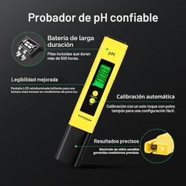 VIVOSUN Kits de medidor de pH y TDS digital, 0.01 pH de alta precisión tipo bolígrafo, medidor de pH con ± 2 % de precisión de lectura, 3 en 1 medidor TDS EC de temperatura para hidroponía, piscina y