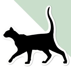 Medium 100mm 'Siamese Cat Silhouette' Permanent Sticker Decal for Cars/Windows/Bins/Walls etc (DW00083209)