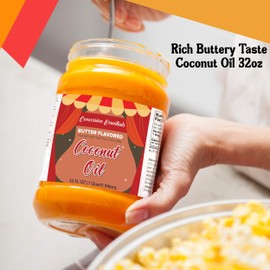 Concession Essentials- 32oz Buttery Popcorn Coconut Oil - Pack of 1ct (Better Tasting Popcorn)
