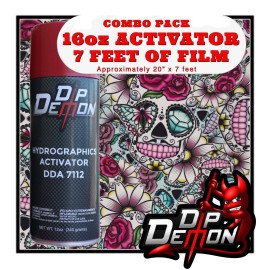 Dip Ape 16oz hydrographic film / activator Bling Sugar Skulls hydro dip dipping wizard