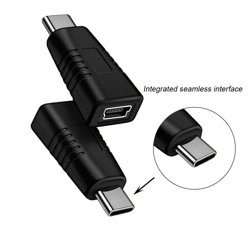 MTUERANC USB C to Mini USB Adapter [2 Pack], Type
