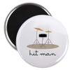 CafePress Hit Man Magnets 2.25" Round Button Magnet (10 pack)