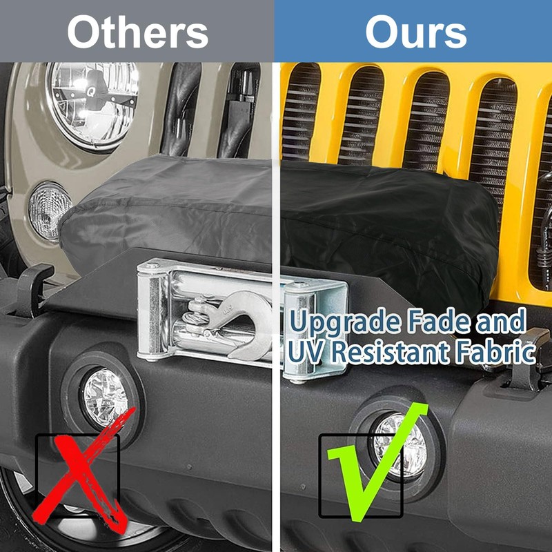 Winch Cover, New Upgrade Heavy Duty 600D Oxford Fabric Winch