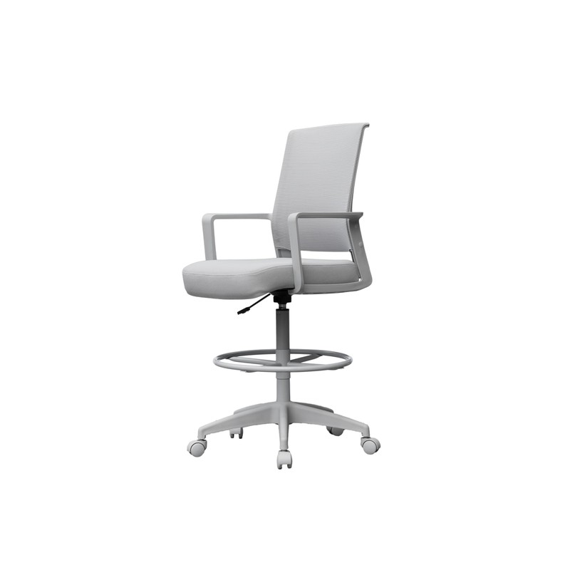 Boss Office Products All Gray Stool Drafting Chair